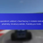 Ceny speciálních událostí v Real Racing 3: Unikátní sběratelské předměty, Struktury odměn, Podněty pro hráče