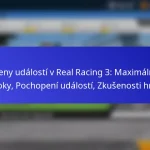 Ceny událostí v Real Racing 3: Maximální nároky, Pochopení událostí, Zkušenosti hráčů