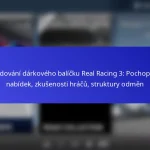 Sledování dárkového balíčku Real Racing 3: Pochopení nabídek, zkušenosti hráčů, struktury odměn